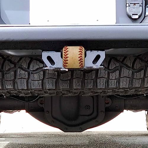 Tow Hitch Covers Baseball, Grunge Sport Leather Worn Baseball Auto 2 Inch - Image 6