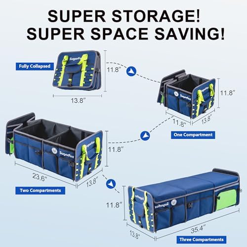 SugarFox Bold Color Block Trunk Organizer | 95L - Image 4
