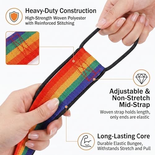 Add-A-Bag Luggage Straps 4 Pack, Adjustable Elastic Bungee Travel Suitcase - Image 3