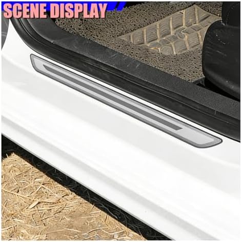 Craedli 4PCS Car Door Sill Protector, Stainless Steel Car Front & Rear Doors - Image 3