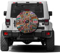 KiuLoam Floral Peace Sign Gesture Spare Tire Cover by KiuLoam