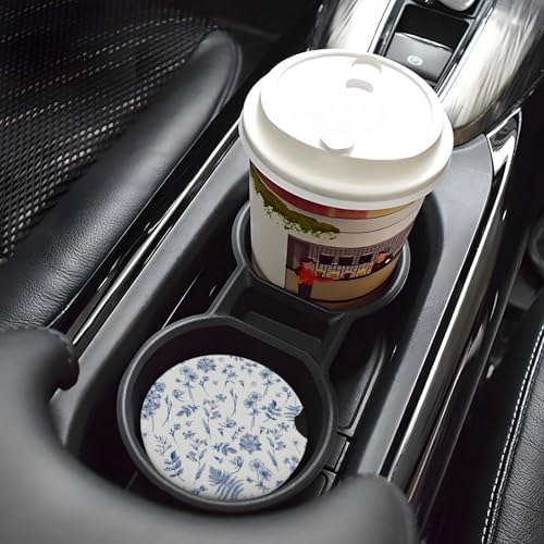 Vintage Blue Flower Car Coasters - Image 7