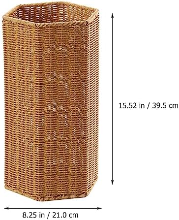 Alipis Woven Umbrella Stand for Entryway Freestanding Umbrella Holder Basket - Image 7