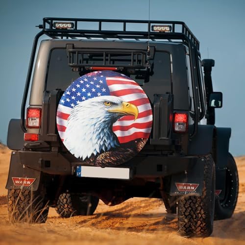 Spare Tire Cover American Eagle Flag Polyester Universal Waterproof Corrosion - Image 3