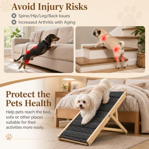 Dog Ramp for Small Dog/Bed/Couch, Foldable & Adjustable Dog Stairs - Image 5