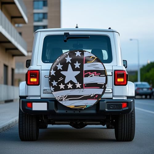 Moonet Spare Tire Cover for RV Trailer, Truck，Waterproof PVC Faux Leather Tire - Image 2