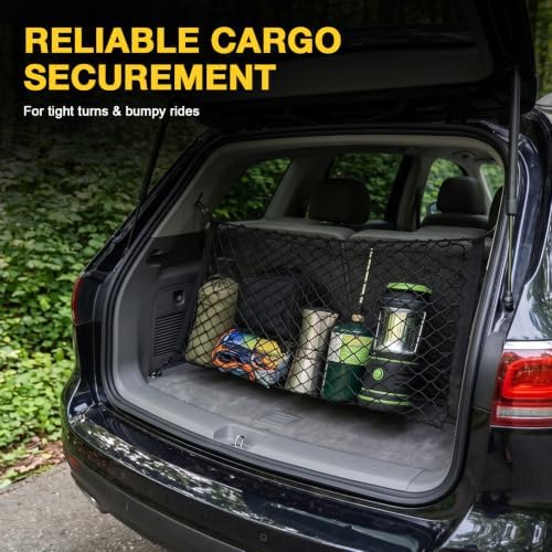 BFXM Cargo Net for SUV, 43.3"x15.7" Dual-Layer Nylon Trunk Net - Image 7