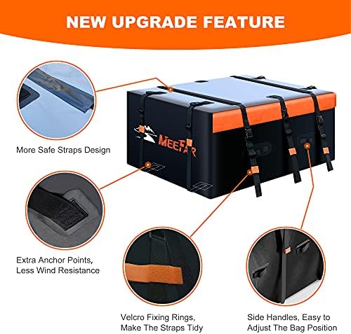 Car Roof Bag Rooftop Cargo Carrier Bag Waterproof 21 Cubic Feet roof Cargo - Image 3