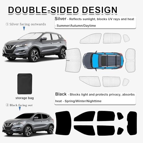 KMF 8pcs Thicken Full Window Sun Shades - Image 4