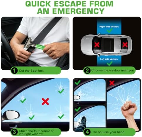 Car Safety Hammer, Metal Window Breaker - Image 5