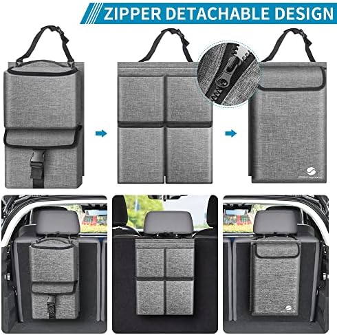 Car Trunk Organizer with Cooler, Hanging Organizers with Large Pockets - Image 3