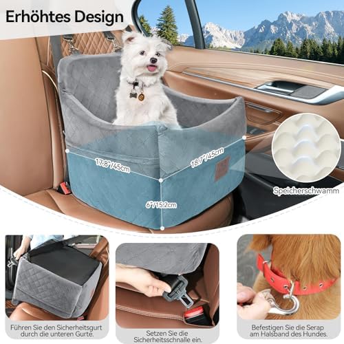 GL GLENSLAVE Dog Car Seat for Small/Medium Dogs, Dog Booster Car Seats - Image 4