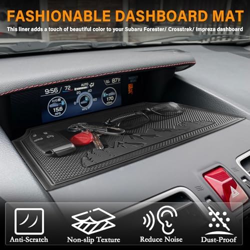 Dash Mat for Subaru Crosstrek Accessories 2012-2017, Forester 2014-2018 - Image 3