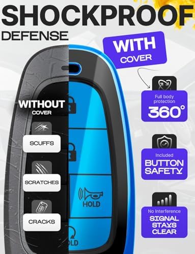 Lucrum Compatible with Hyundai Key Fob Cover & Keychain - Image 4
