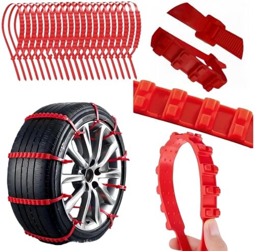 20 PCS Universal Emergency Tire Chains, Adjustable Plastic Anti-skid Ties by weideke
