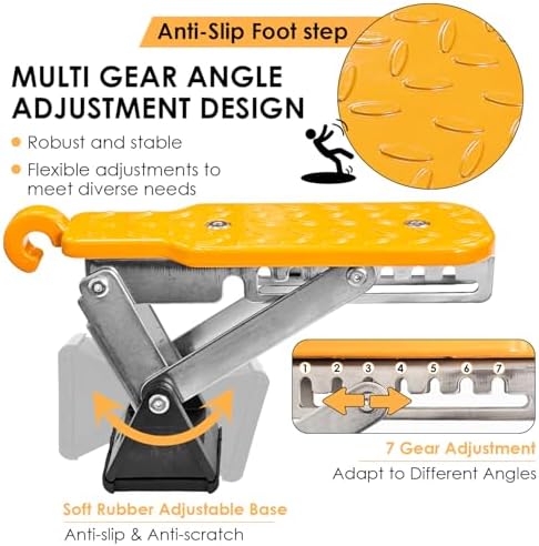 Universal Car Door Step, Foldable Roof Rack Car Door Latch Hook Step, Max Load - Image 2
