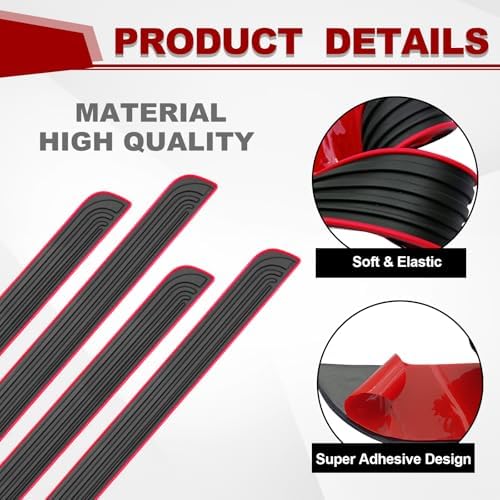 4PCS Car Door Sill Protector, Anti-Scratch & Waterproof Auto Door Edge Step - Image 3