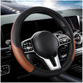 DXNQ Car Steering Wheel Cover, 15 Inch Carbon Fiber Leather Stitching Color by DXNQ