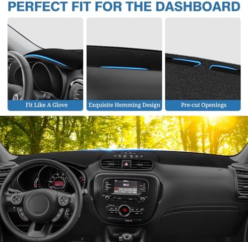 FIILINES Dash Cover for 2014-2019 Kia Soul, Dashboard Mat Exact Fit for Soul - Image 4