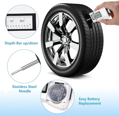 3 Modes Digital Tire Tread Depth Gauge, Tire Depth Gauge - Image 3