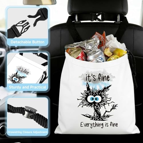 Black Cat Car Trash Bag - Image 4
