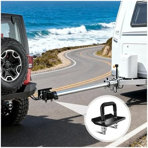 Universal Anti Rattle U Bolt Hitch Tightener Clamp Heavy Duty Carbon Steel Zinc - Image 2