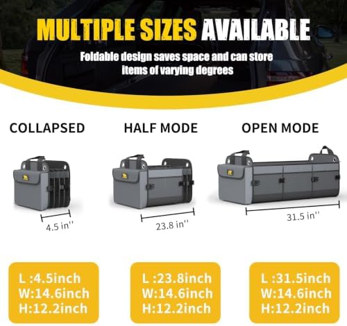 MIKKUPPA Trunk Organizer for SUV - 100L Collapsible Car Organizer - Image 6