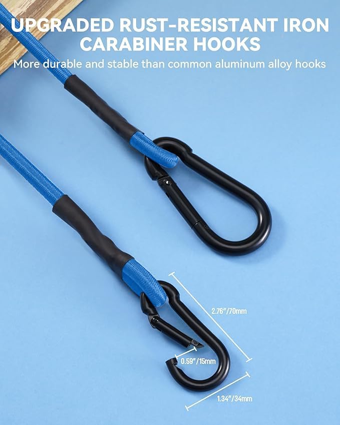 8 Pack 48" Heavy Duty Bungee Cords - Image 3