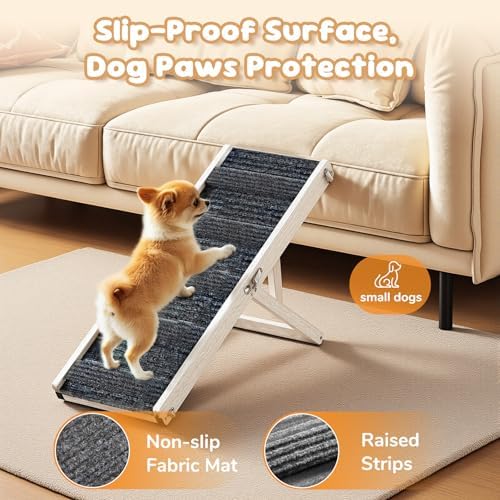 Pawaboo Dog Ramp for Couch Foldable, 5 Ajustable Height from 9.8" to 20.5" - Image 6