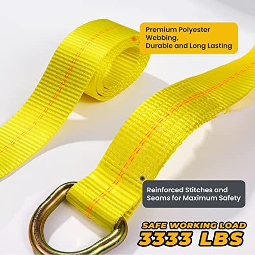 Trekassy 2" x 96" Car Tie Down Straps - Image 4