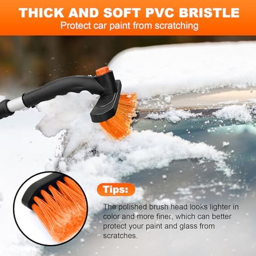 34" Extendable Ice Scrapers for Car Windshield 2-in-1 Snow Brush for Car Snow - Image 4
