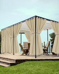 Grommet Outdoor Curtains for Patio Waterproof 8 Pcs 54x95 In Cream by HolidayIdeas