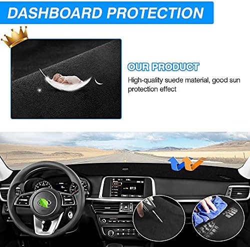 Cartist Black Dash Cover for Kia Optima 2016-2020 Dashboard Cover Mat - Image 5