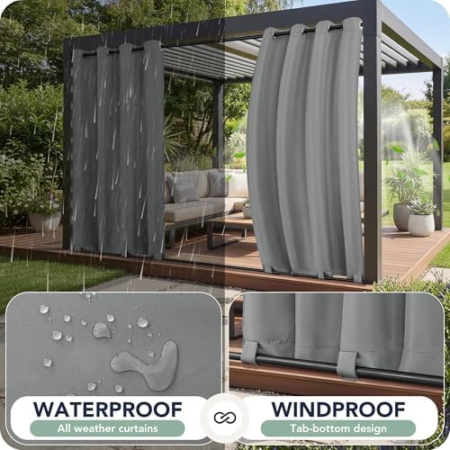 Gazebo Curtains Outdoor Waterproof 6 Panels, Porch Sun Shade - Image 2