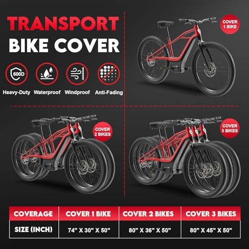 Zettum Bike Cover for Transport 2 Bike - Image 4