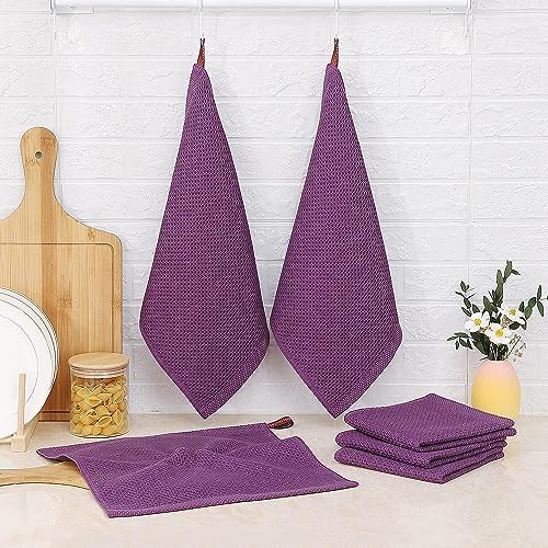 Kitinjoy 100% Cotton Waffle 12-Pack Kitchen Towels - Image 6
