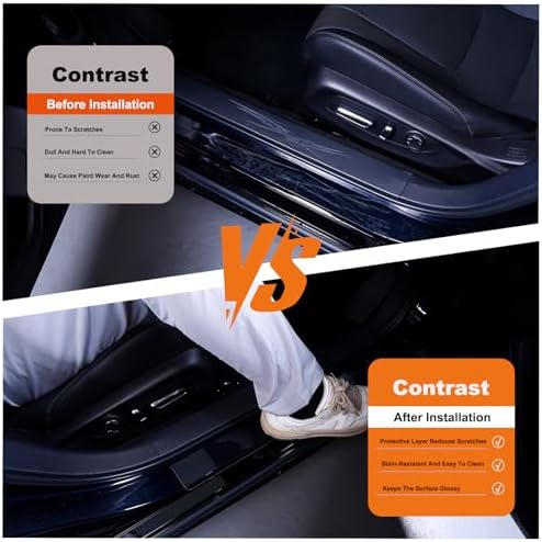 Car Door Sill Protector for Toyota Highlander 2020-2026, 8.5 Mil Clear TPU PPF - Image 3