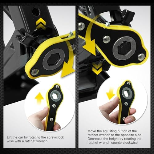 YELLOW JACKET Scissor Car Jack 2 Ton Tire Changing Kit - Image 6