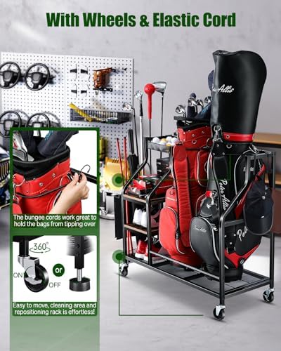 FHXZH Golf Bags Storage Garage Organizer - Image 4