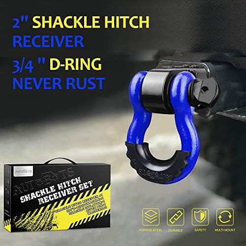 AUTOBOTS Tow Hitch Receiver 2" Shackle Hitch Receiver Blue - Image 6