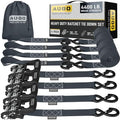 AUGO Heavy Duty Ratchet Straps & Soft Loops – Pack of 4 Extra Strong 1.5” by by AUGO