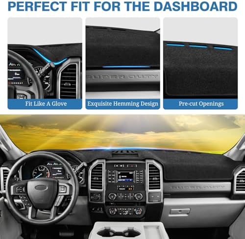 FIILINES Dash Cover for 2015-2020 Ford F-150 F150 Accessories, Dashboard Cover - Image 4