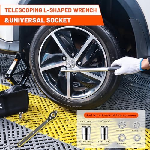 IMAYCC Car Jack Kit 2.5 Ton, Scissor Car Jack, Portable Tire Changing Kit - Image 5