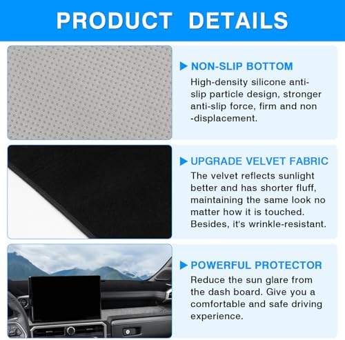 Autorder Dashboard Cover Mat for 2024 2025 2026 Toyota Tacoma / 2025 Toyota - Image 6