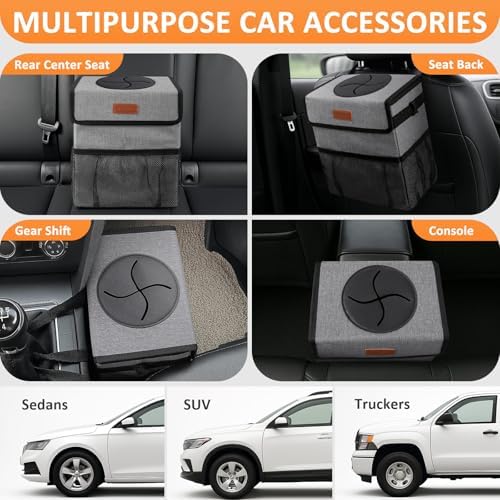 Vankor Car Trash Can with Lid Leak Proof Car Accessories - Image 5