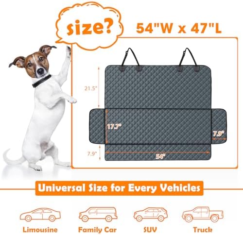 MIXJOY Dog Car Seat Cover, Back Seat Cover - Image 2