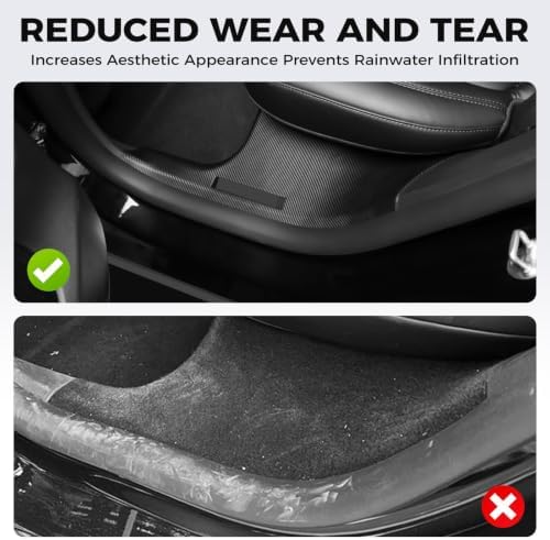 8Pcs Door Sill Protector for Tesla Model Y Juniper 2025 2026 Front and Rear - Image 6
