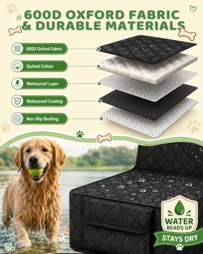 Victoper Dog Car Seat Cover, 600D Heavy Dute Car Seat Cover - Image 7