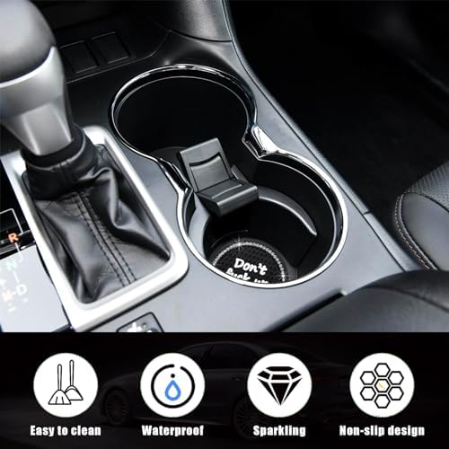 Ziciner 2 Pack Bling Car Cup Holder Coaster, 2.75 Inch Anti-Slip Auto Insert - Image 3