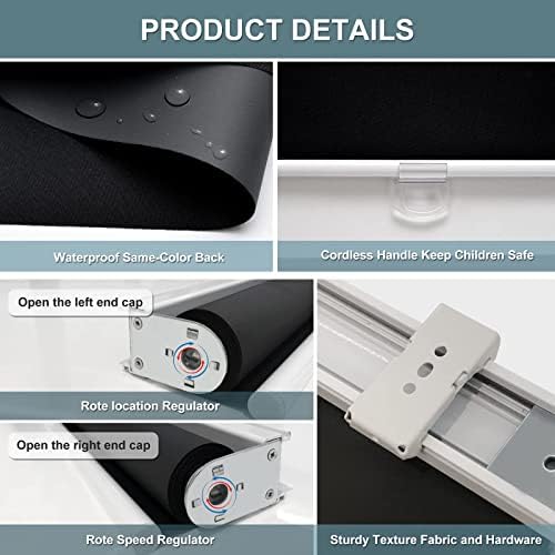 AOSKY Custom Blackout Cordless Roller Shade - Image 3